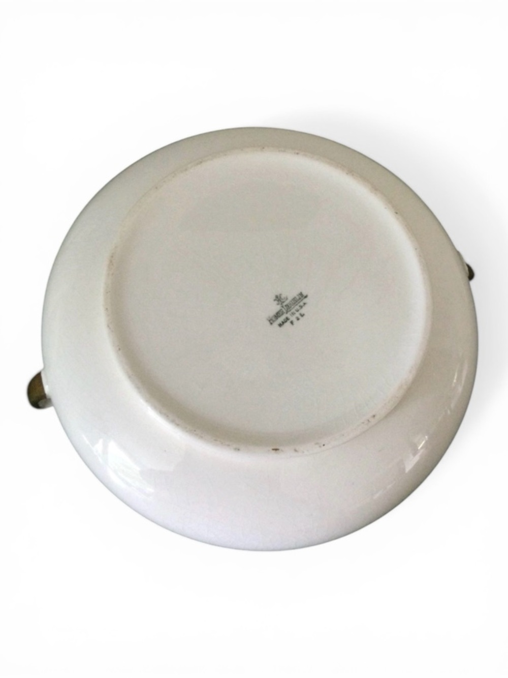Antique 1920s HOMER LAUGHLIN Covered Serving Dish – Gold Trim Crackled Glaze EUC - Picture 8 of 15